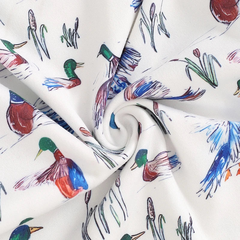 2024-04-01 Lioraitiin 0-18M Summer Baby Boy Romper Short Sleeve Crew Neck Duck Print Jumpsuit Clothes Casual Daily