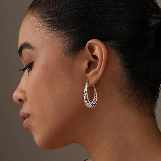 925 silver, hollowed out vintage earrings, women's earrings, teenage fashion items Valentine's Day, Mother's Day, Christmas, bir