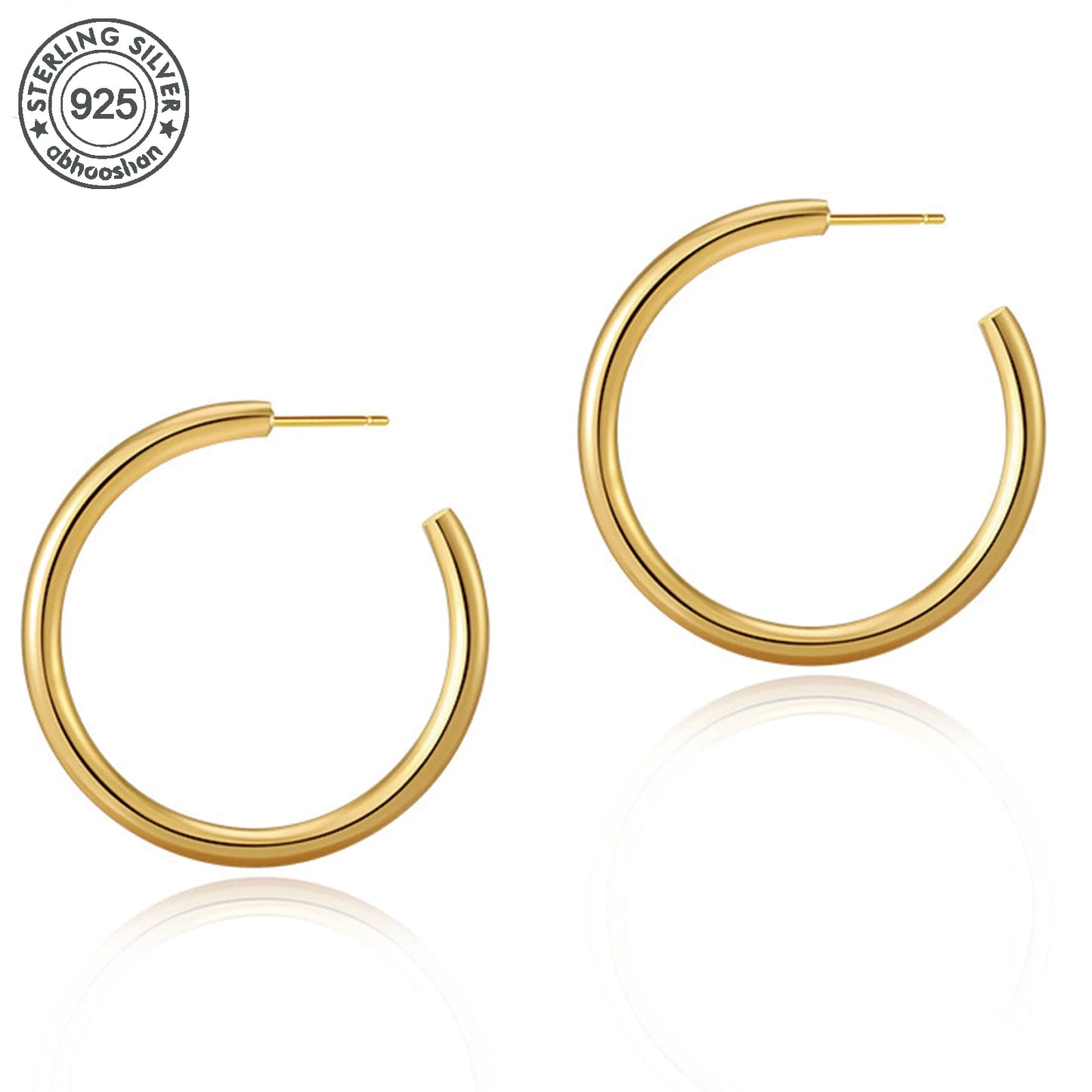 925 silver, large circle earrings, women's earrings, simple temperament lovely, girls must have, Valentine's Day, cheap girl ite