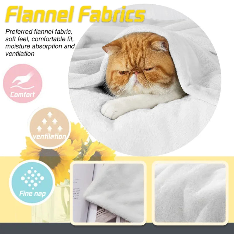 Puppy Theme Flannel Blanket, Suitable For All Seasons, Multi-Purpose, Suitable For Home, Sofa, Bed, Travel, Valentine's Day Gift