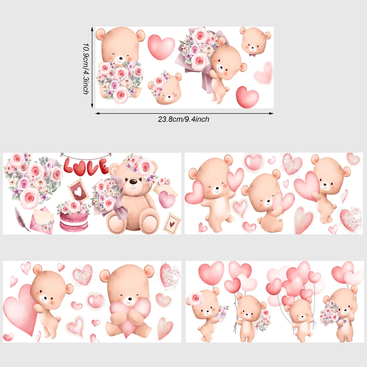 5 Sheets Valentine's Day UV DTF Cup Stickers,Glass Sports DTF Transfer Stickers,Waterproof Couple Wipe Transfers for 16 oz Glass