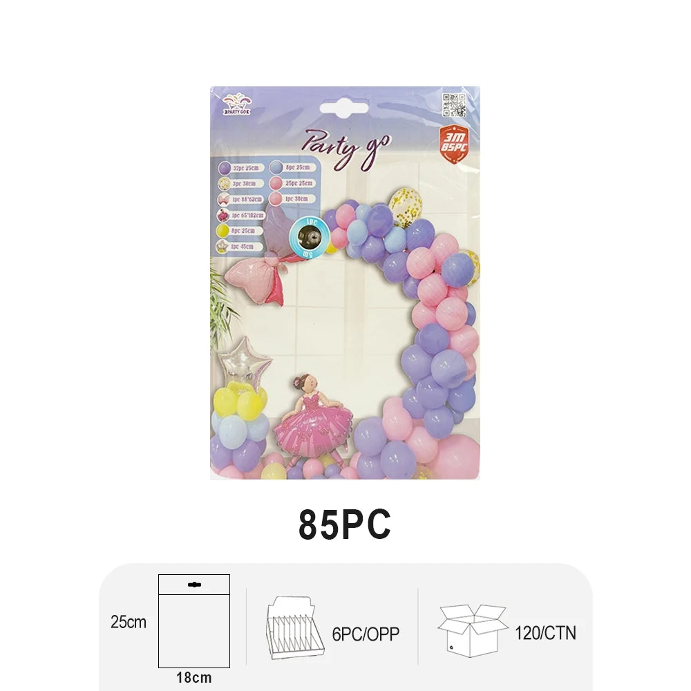 Christmas Halloween Graduation New Year Easter Valentine's Day Thanksgiving Ballet Princess Latex Aluminum Balloon Set