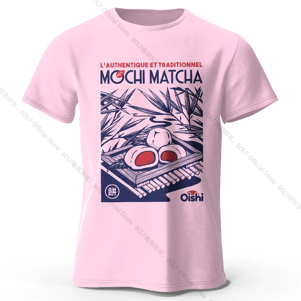 100% Cotton Artistic Japanese Street Food Print Tee - Vintage Hand-drawn Design Trendy Comfortable Casual Wear