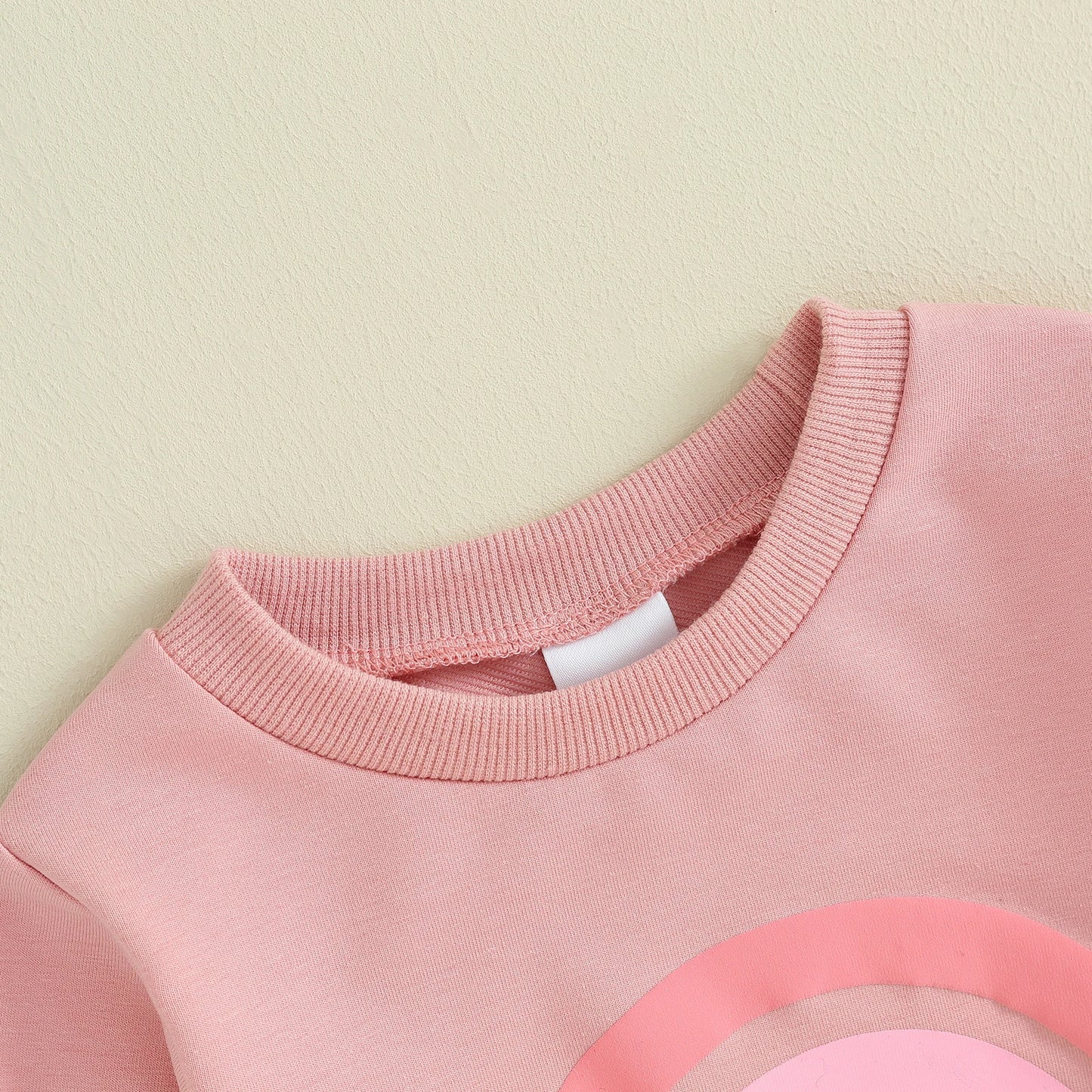 Citgeett Spring Toddler Baby Girls Fall Outfits Long Sleeve Rainbow Print Sweatshirt + Pants Clothes Autumn Set