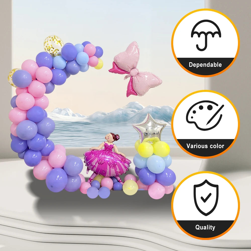 Christmas Halloween Graduation New Year Easter Valentine's Day Thanksgiving Ballet Princess Latex Aluminum Balloon Set