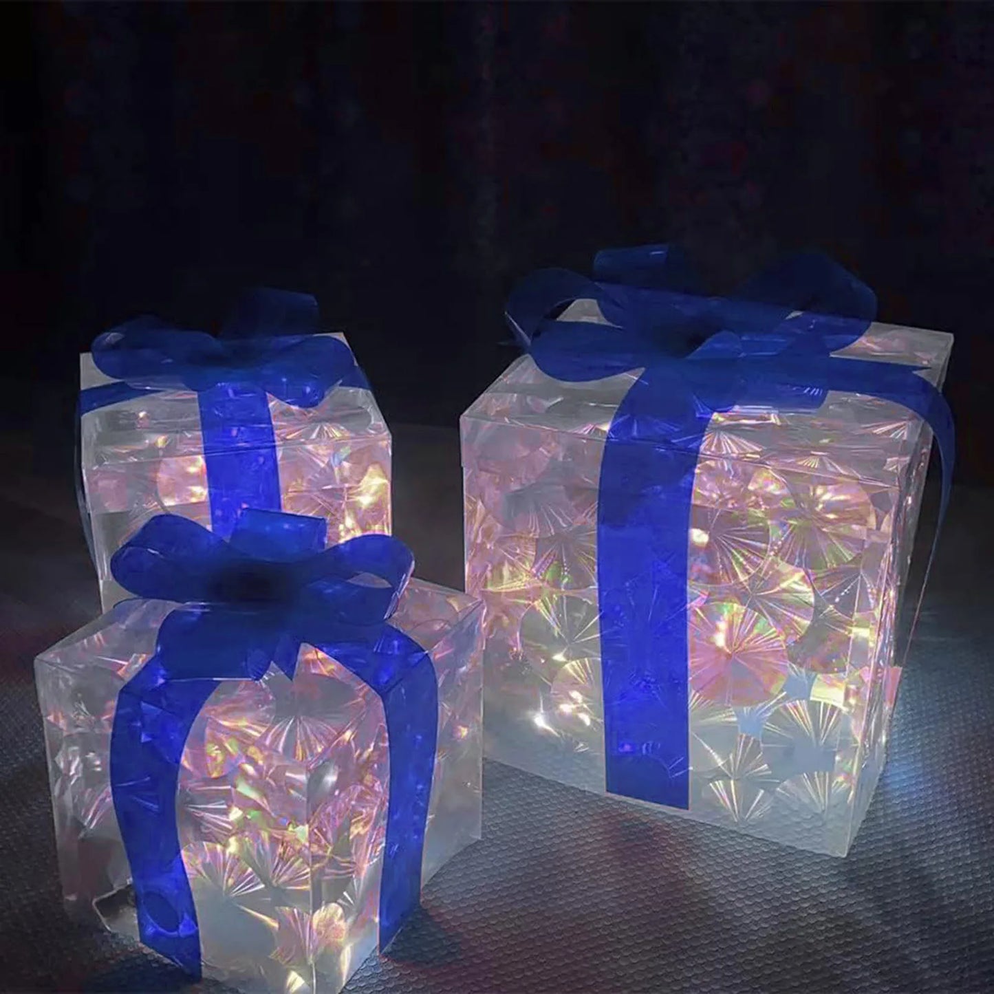 Christmas Valentine's Warm Lamp Gift Box Red  Three Piece Set Luminous Lamp Gift Box Luminous Valentine's Day Gift Box