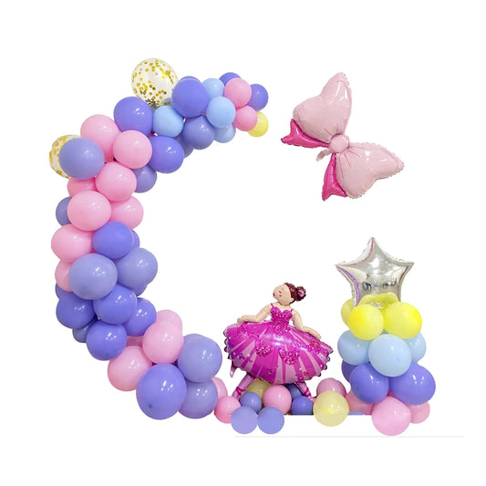Christmas Halloween Graduation New Year Easter Valentine's Day Thanksgiving Ballet Princess Latex Aluminum Balloon Set