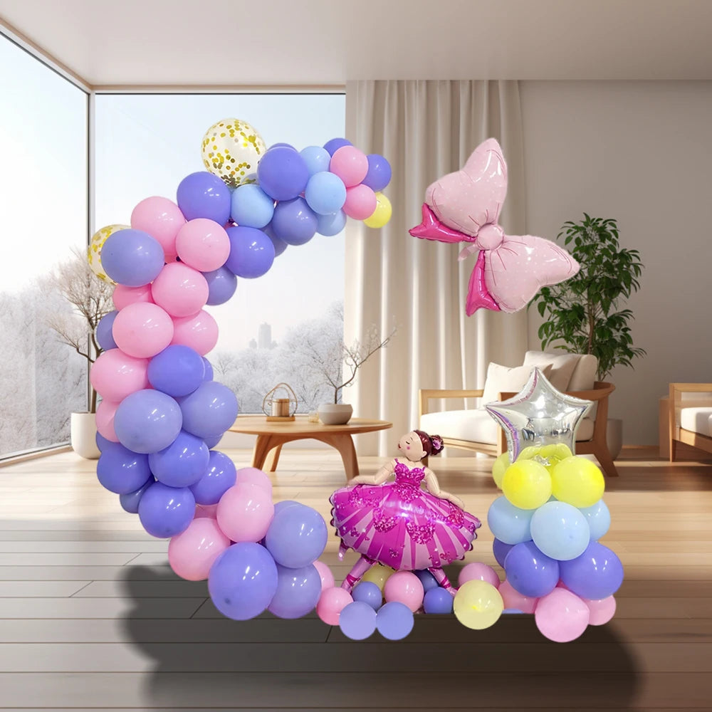Christmas Halloween Graduation New Year Easter Valentine's Day Thanksgiving Ballet Princess Latex Aluminum Balloon Set