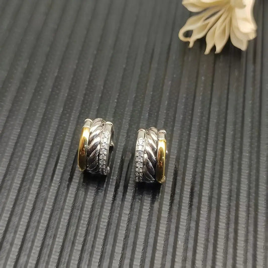 2025 New High Quality Fashion DY Jewelry Simple Temperament Retro Versatile Women's Earrings Valentine's Day Gift