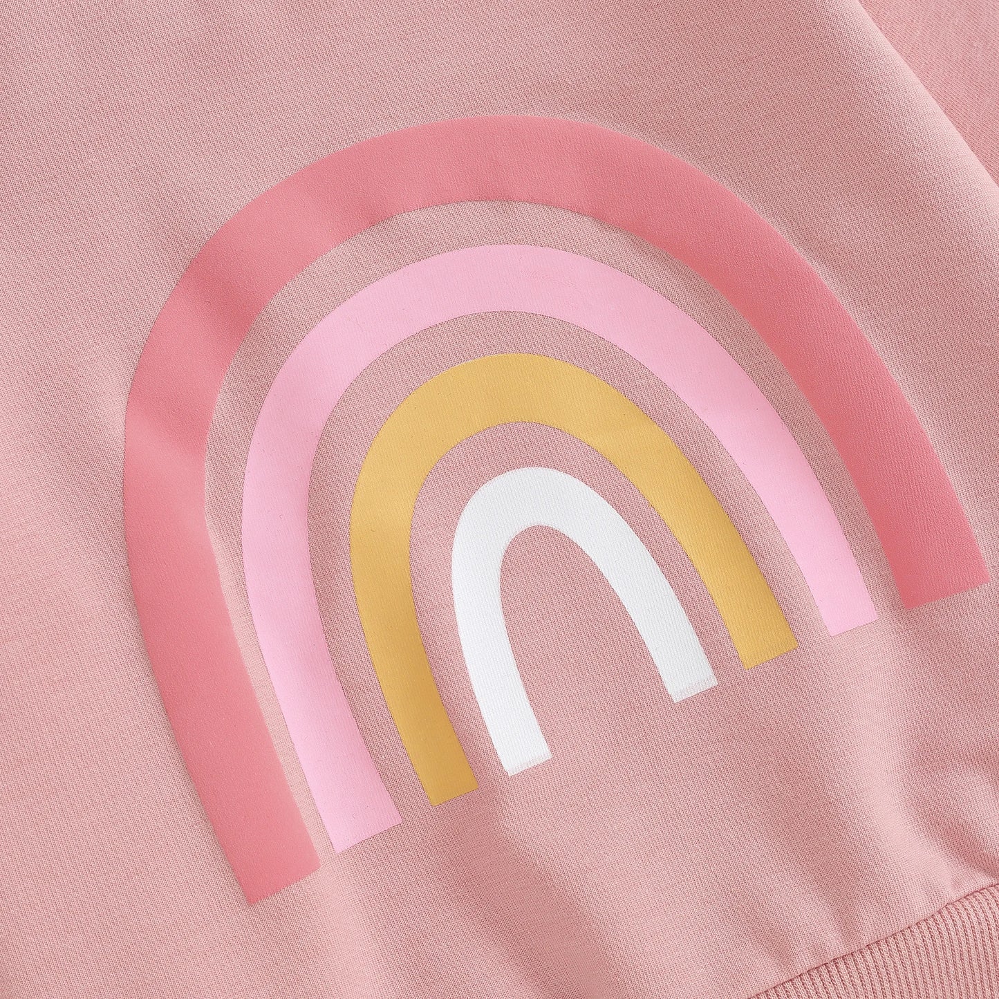 Citgeett Spring Toddler Baby Girls Fall Outfits Long Sleeve Rainbow Print Sweatshirt + Pants Clothes Autumn Set