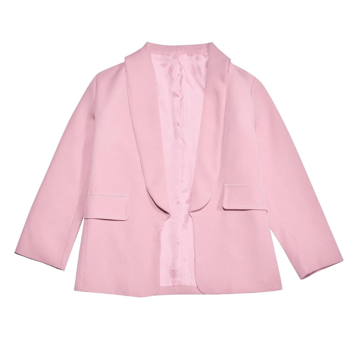 Youth Winter Coat Girls Long Sleeve Shawl Formal Suit Jacket Open Front Inner Pocket For Kids Girls Dress Up Coat Ropa De NiñA