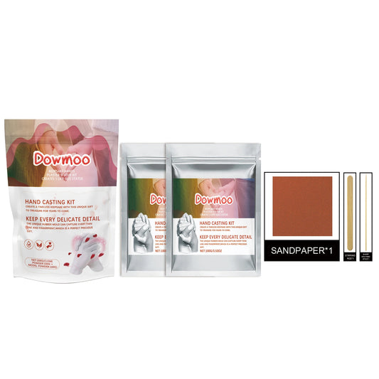 Dowmoo Valentine's Day Couple Hand Model Powder Set, Hand DIY Souvenir 3D Clone Hand Model Toy Gift