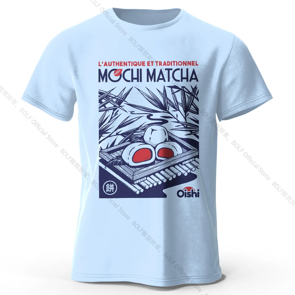 100% Cotton Artistic Japanese Street Food Print Tee - Vintage Hand-drawn Design Trendy Comfortable Casual Wear