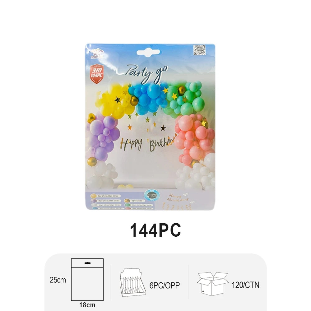 144 Pcs Hot Selling Latex Balloons Set Wedding Christmas Halloween Easter Decoration Including Valentine's Day Birthday