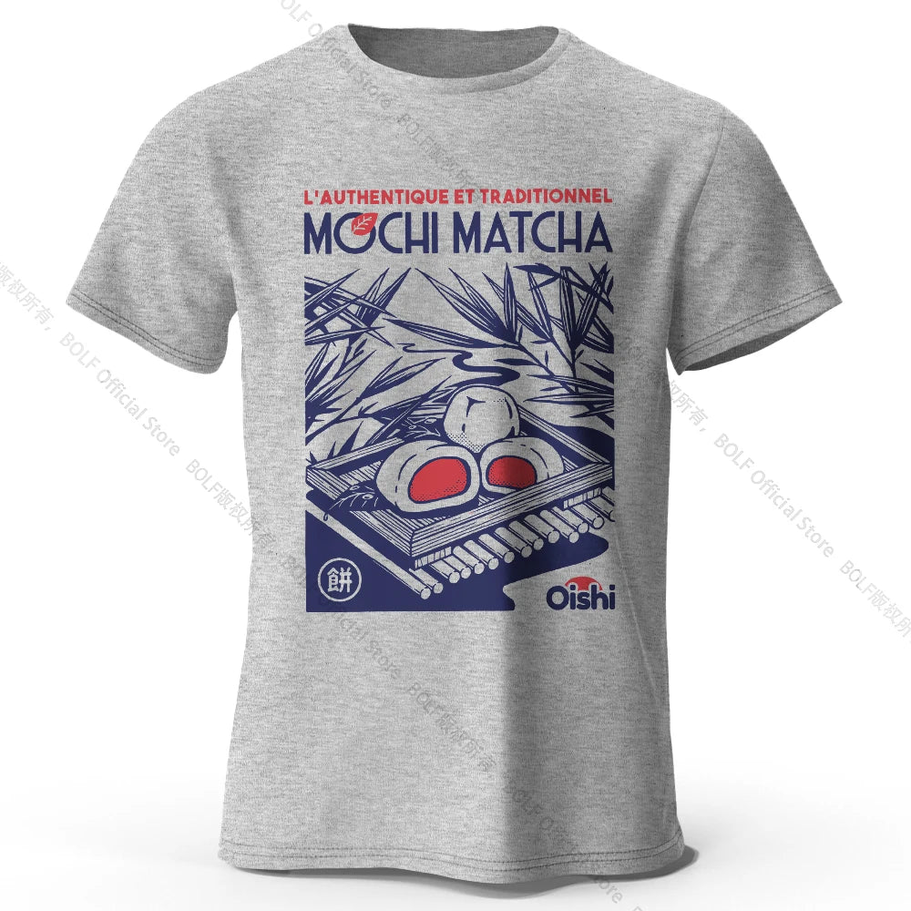 100% Cotton Artistic Japanese Street Food Print Tee - Vintage Hand-drawn Design Trendy Comfortable Casual Wear