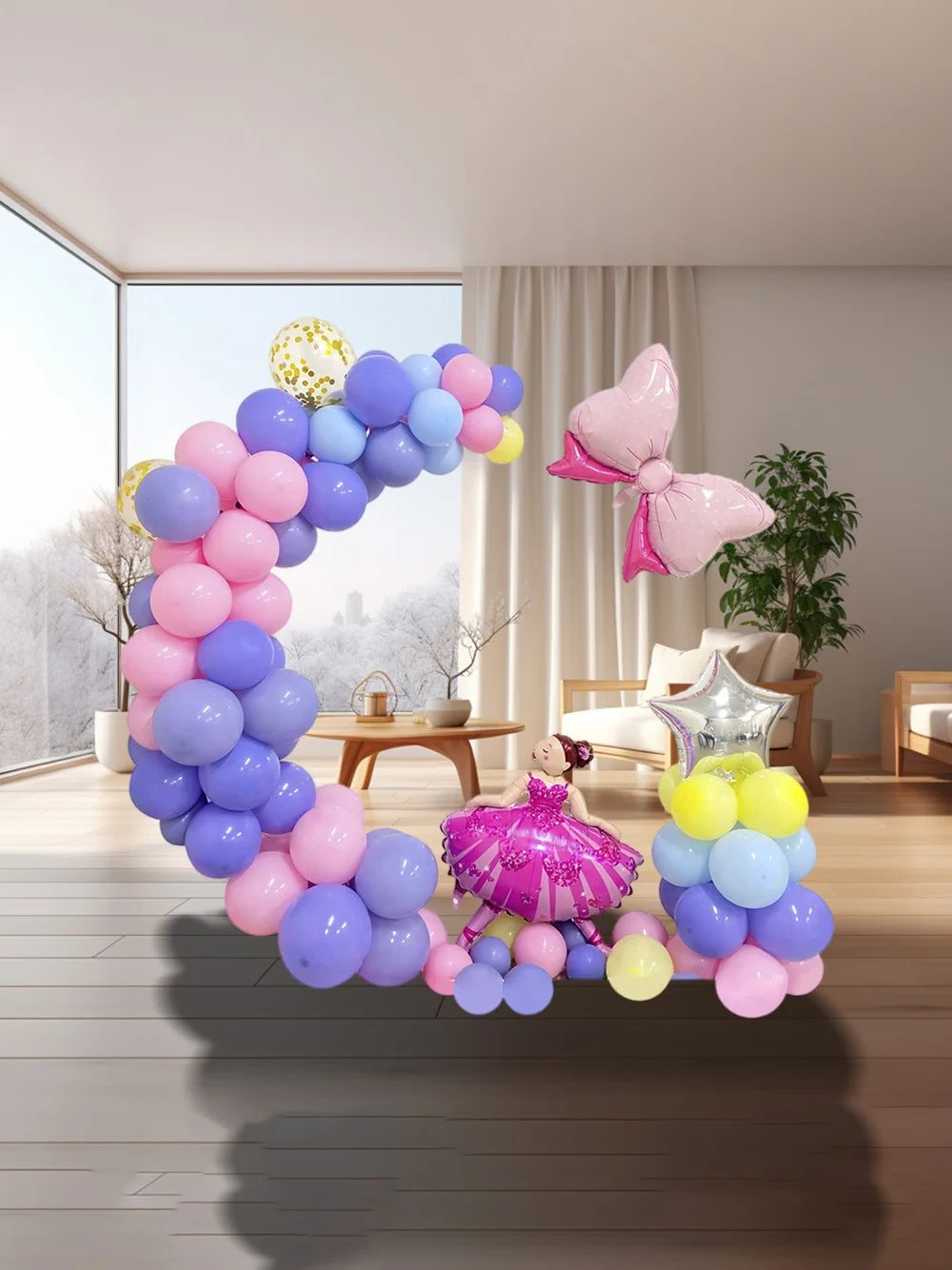 Christmas Halloween Graduation New Year Easter Valentine's Day Thanksgiving Ballet Princess Latex Aluminum Balloon Set